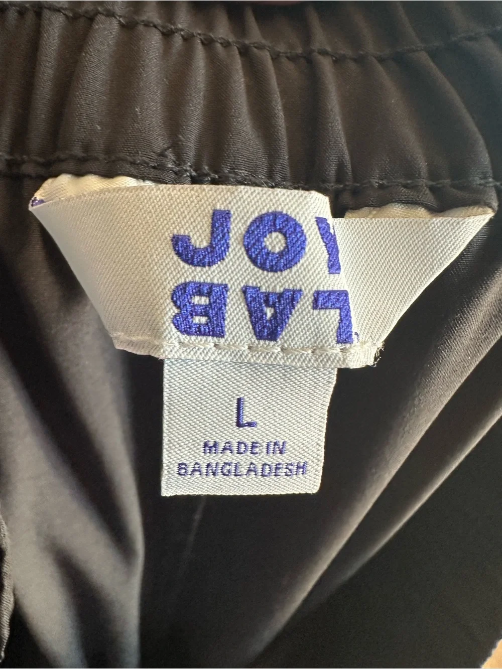 JoyLab Black Cargo Joggers size Large